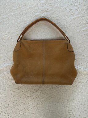 Vintage Suede Butter Yellow Acetate Handle Shoulder Bag